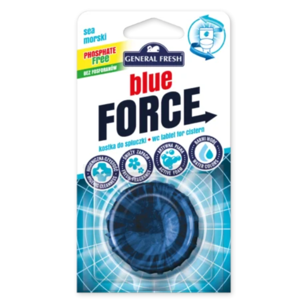 General Fresh Okrągła Kostka do Spłuczki – BLUE FORCE - Morski - Opakowanie 40g