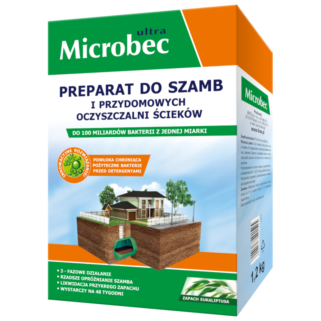 BROS - Microbec ultra Preparat do szamb eukaliptus - Opakowanie 1,2kg