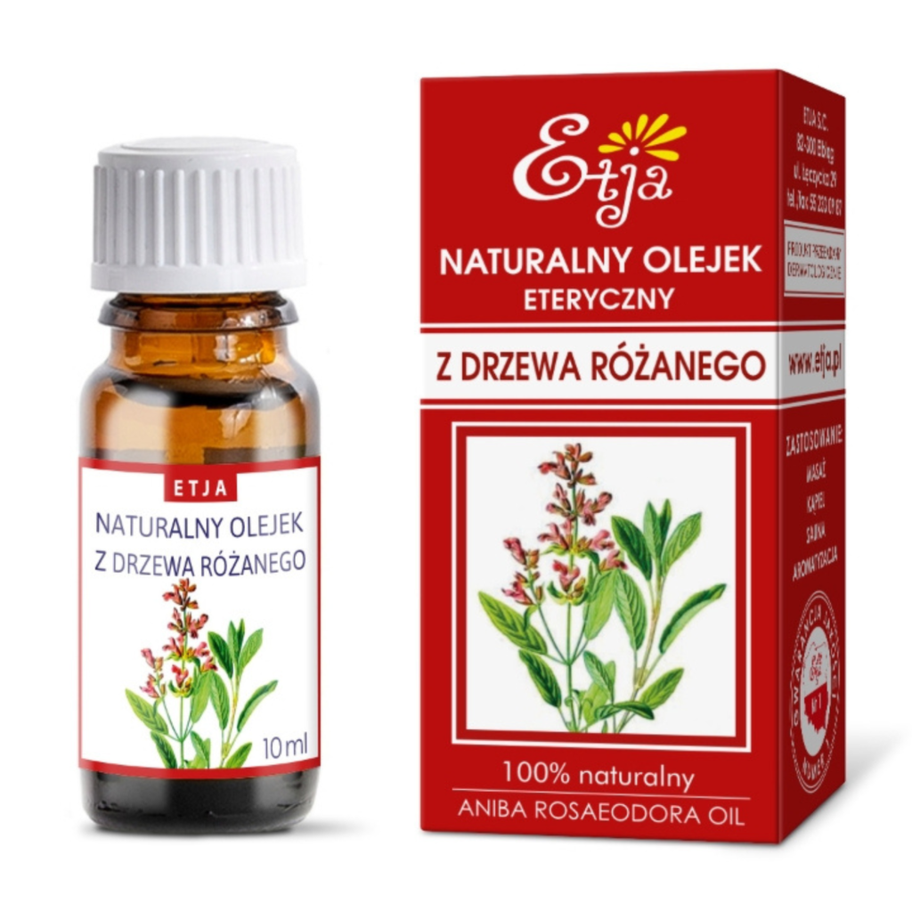 ETJA - Olejek z drzewa różanego eteryczny 100% Naturalny - pojemność 10 ml