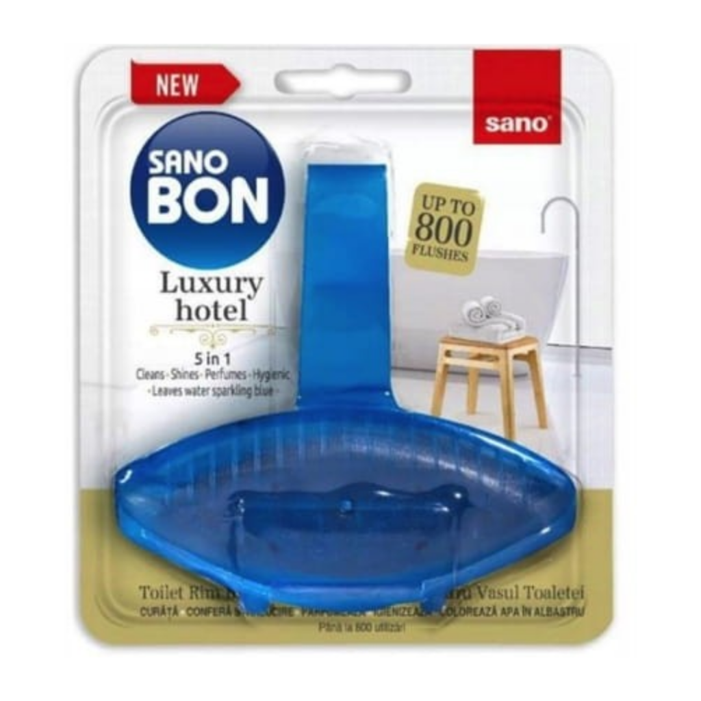 Sano BON BLUE LUXURY HOTEL 5 w 1 – Zawieszka do WC - Opakowanie 55g