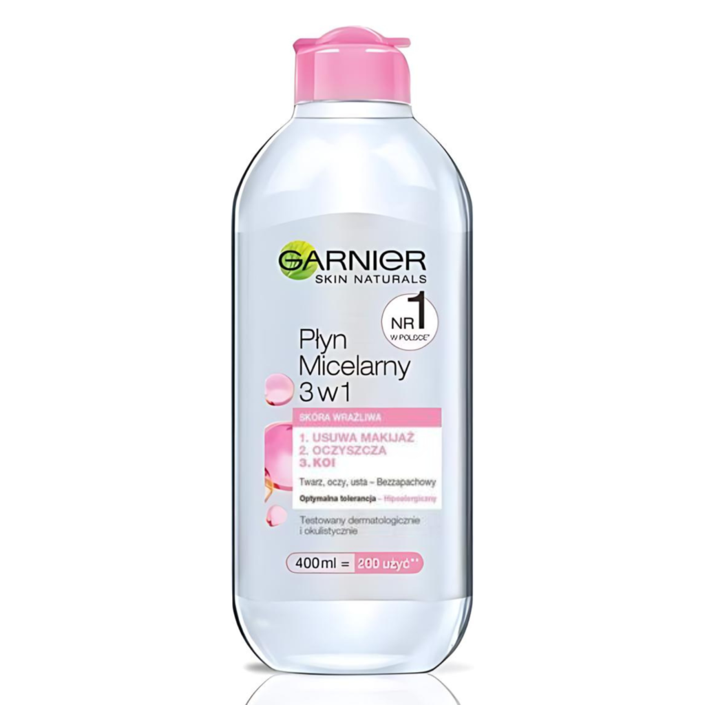 Garnier Skin Naturals Delikatny Płyn Micelarny 3w1 do Skóry Wrażliwej - Opakowanie 400ml