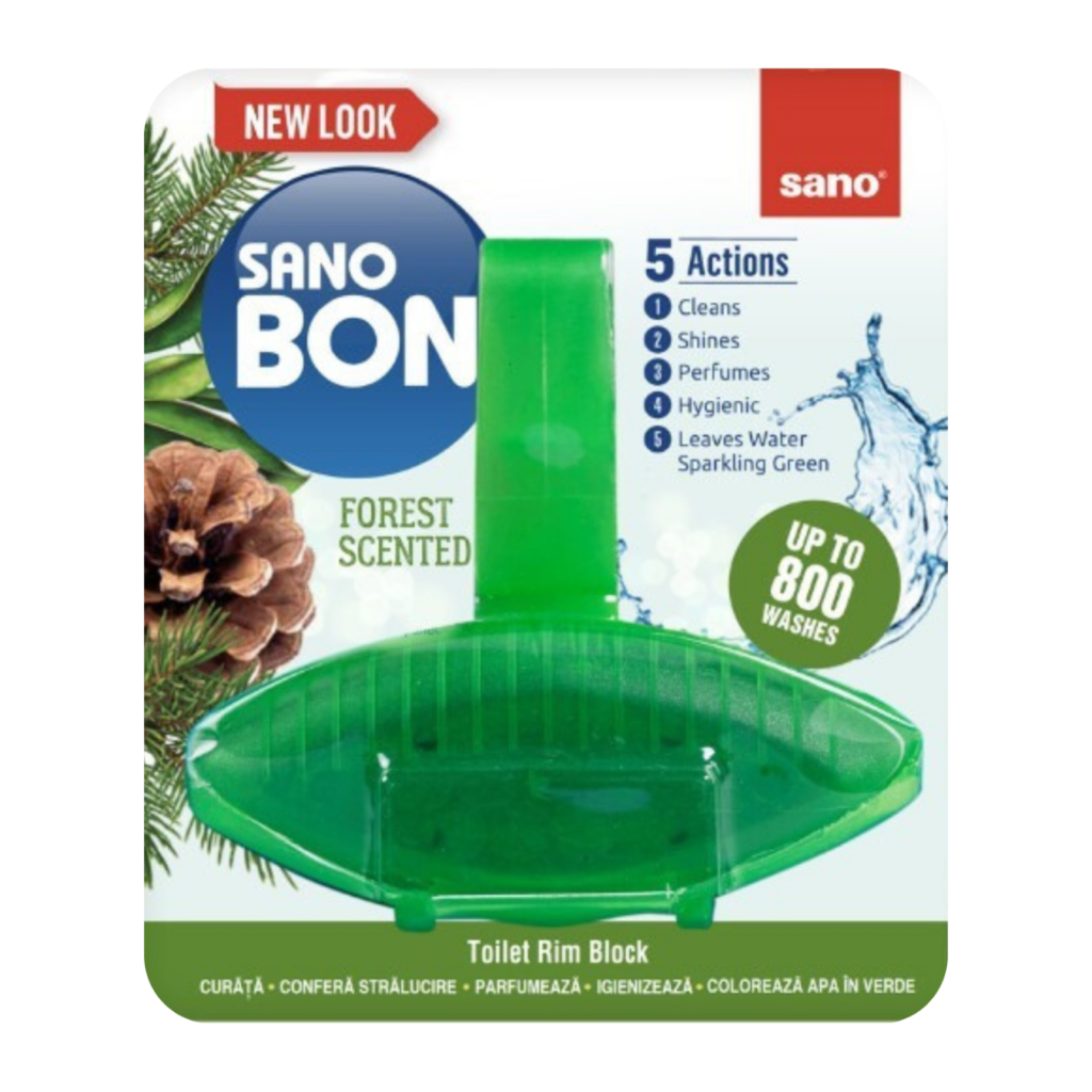 Sano BON GREEN Forest 5 w 1 – Zawieszka do WC - Opakowanie 55g