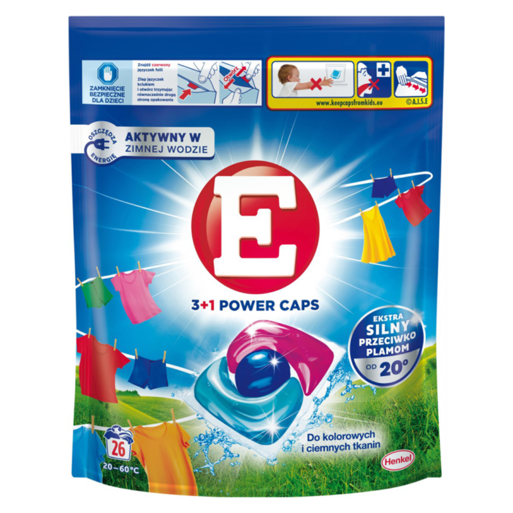 E Power Caps Color Kapsułki do prania 338g - Opakowanie 26szt