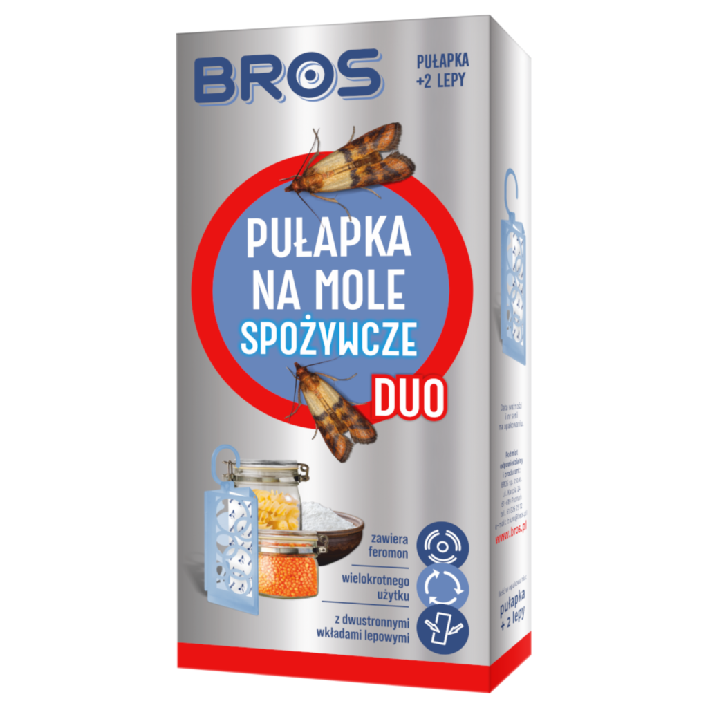 BROS - pułapka na mole spożywcze DUO + 2 wkłady - opakowanie 1zest