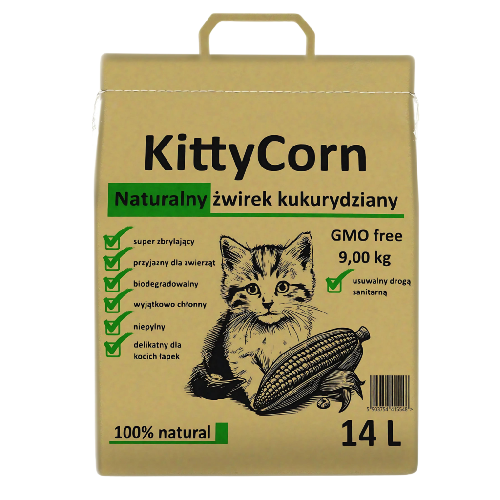 Żwirek kukurydziany KittyCorn - Opakowanie 14L