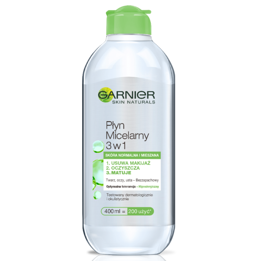 Garnier Skin Naturals Płyn micelarny 3w1 skóra normalna i mieszana - Opakowanie 400ml