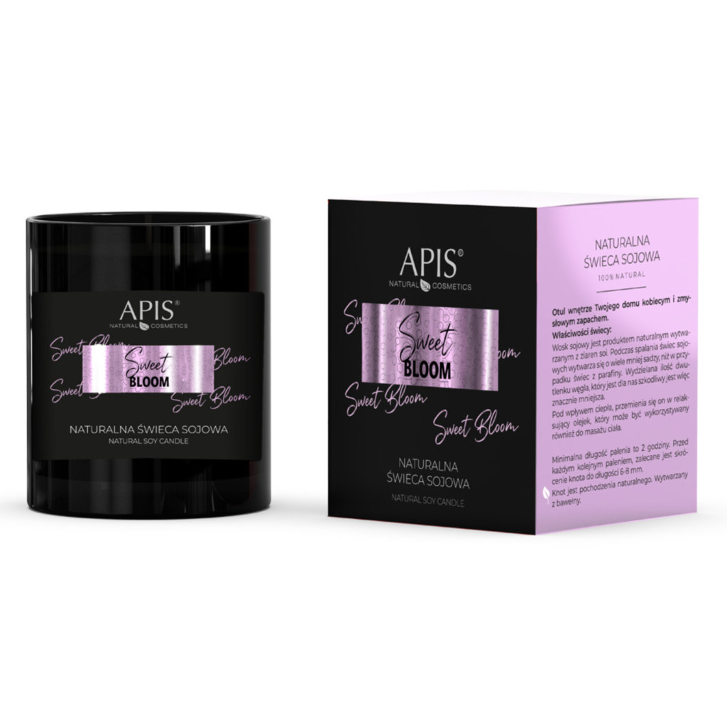 ! 50856 APIS Sweet Bloom Naturalna świeca sojowa - opakowanie 220g