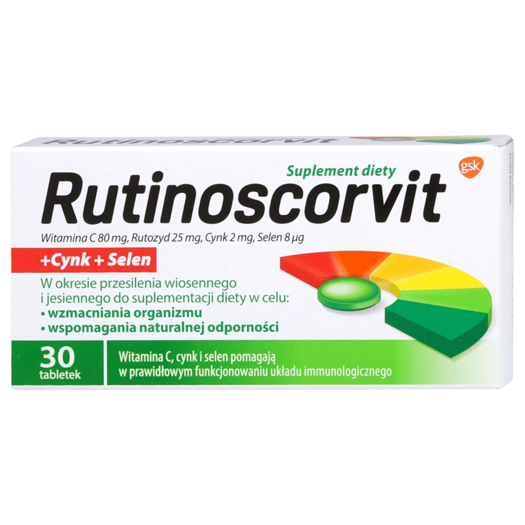 RUTINOSCORVIT Suplement diety wzmacniający organizm, tabletki - Opakowanie 30 szt