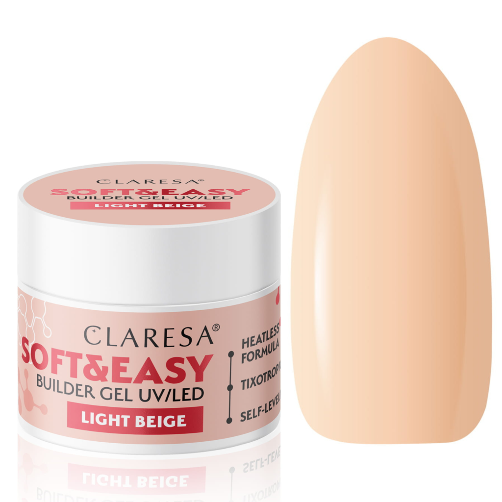 Claresa Żel budujący SOFT&EASY BUILDER GEL - odcień LIGHT BEIGE - Opakowanie 12g